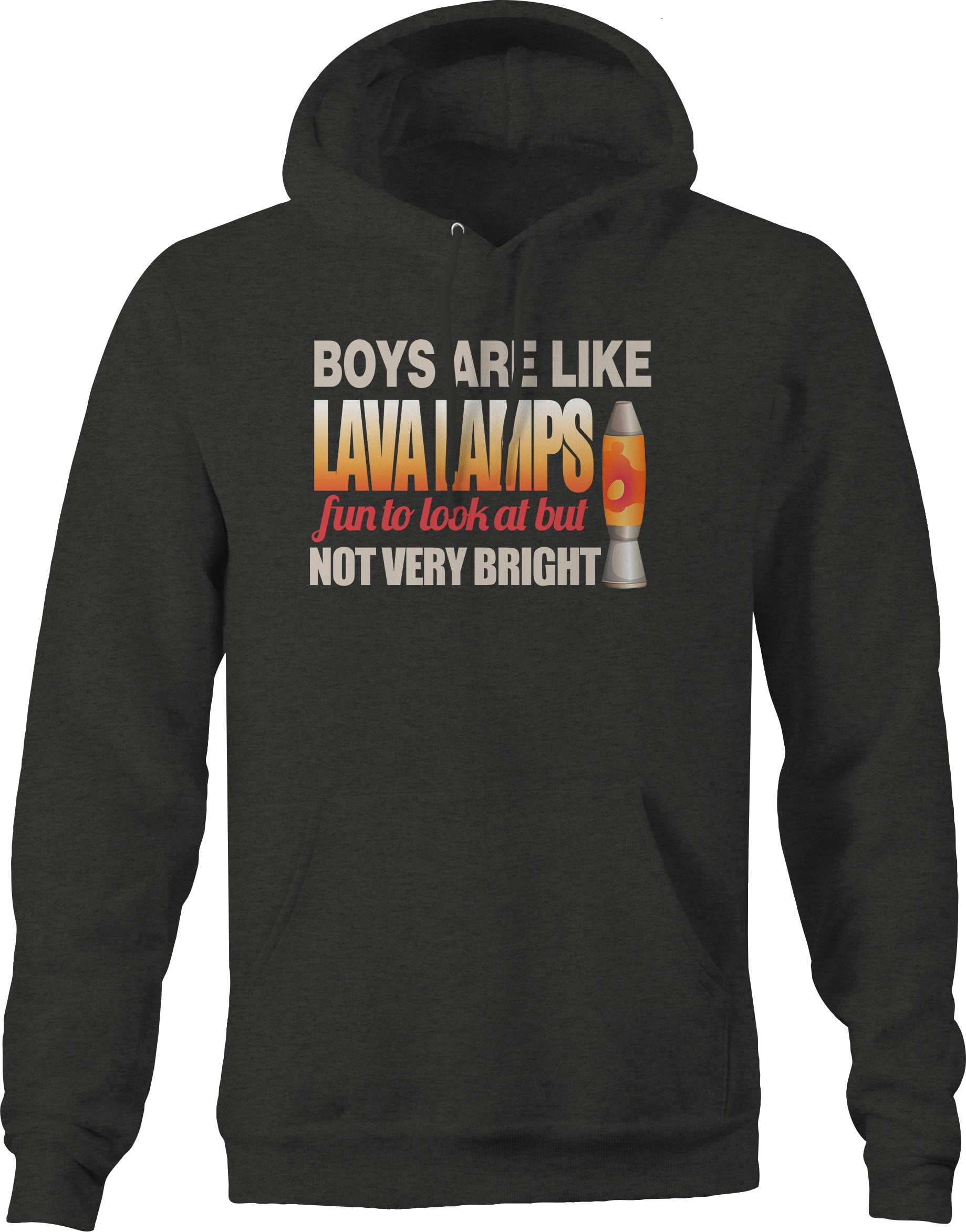 Boys Are Like Lava Lamps Joke Hoodies for Men Large Dark Gray