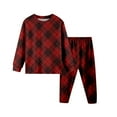 thumbnail image 1 of Boys Argyle Pajama Set Argyle Loungewear Set Top and Bottoms 2 PC Lounge Sleep Set Winter Warm Pajamas Set 3-4 Years, 1 of 2
