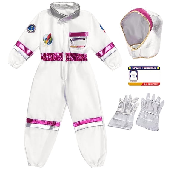 Boys Astronaut Role Play Set With Gloves,Space Adventure Pretend Play Dress Up Outfit Themed Parties Creative Fun Complete Playwear Imaginative Activities