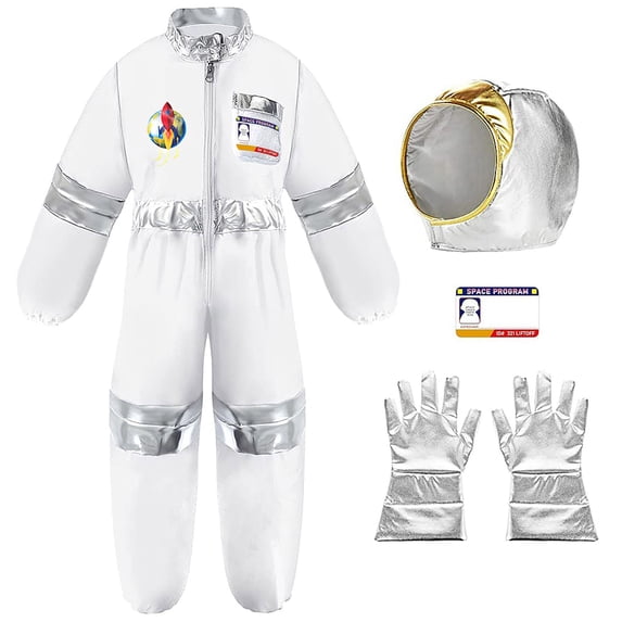 Boys Astronaut Role Play Set With Gloves,Space Adventure Pretend Play Dress Up Outfit Themed Parties Creative Fun Complete Playwear Imaginative Activities