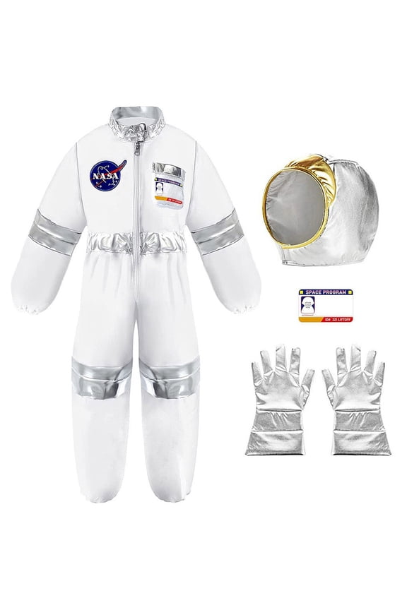 Boys Astronaut Role Play Set With Gloves,Space Adventure Pretend Play Dress Up Outfit Themed Parties Creative Fun Complete Playwear Imaginative Activities