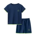 thumbnail image 1 of Boys Athletic 2-Piece Mesh Quick-Dry Breathable Shorts Set Navy Activewear,Size 2-3 T, 1 of 5