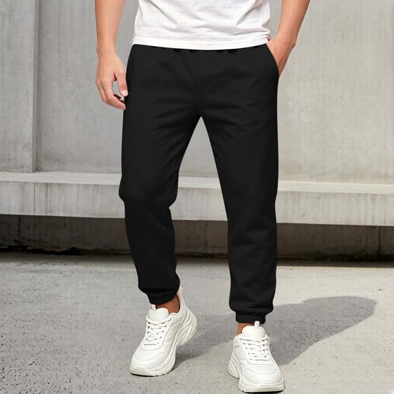 Boys Athletic Jogger Pants Tapered Sweatpants with Pockets Elastic Waist Ribbed Cuffed Hem Casual Track Pants for Workout Gym Running Fitness Training Active Lounge Wear Back to School