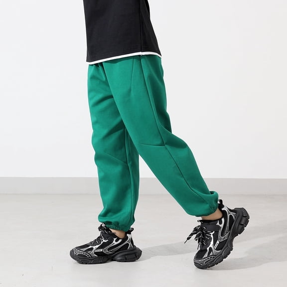 Boys Athletic Joggers Comfortable Lightweight Loose Fit Sports Trousers For Kids Outdoor Play Everyday Wear Elastic Waist Active Pants