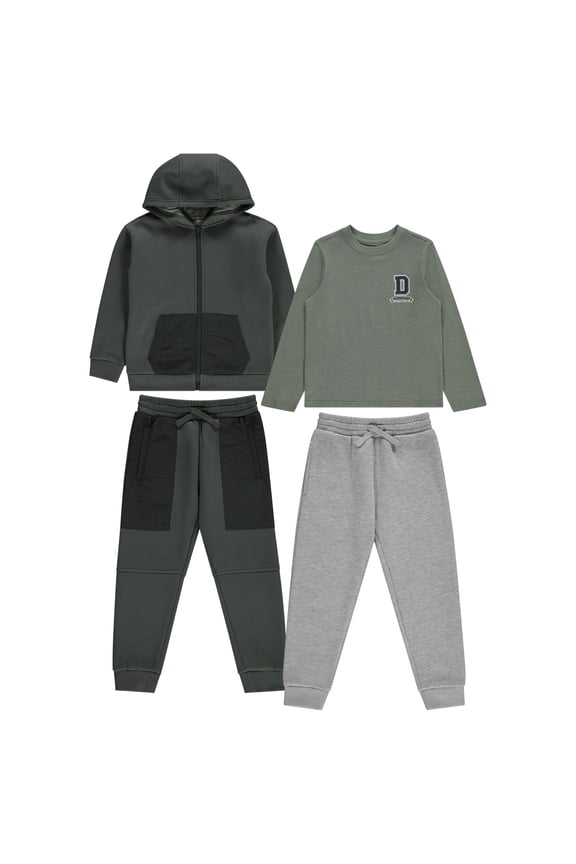 STITCH STONE Boys 4 Pack Wardrobe Outfit Stylish and Comfortable Clothes for Boys