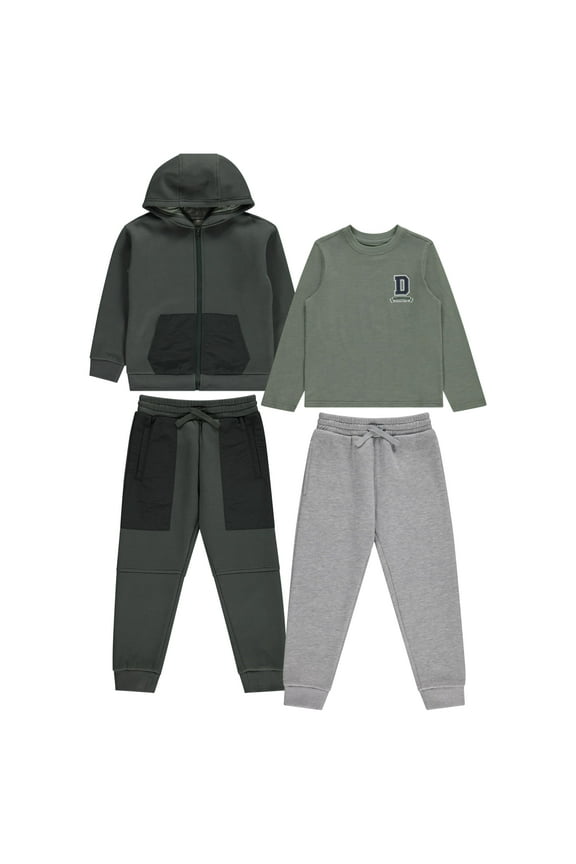 STITCH STONE Boys 4 Pack Wardrobe Outfit Stylish and Comfortable Clothes for Boys