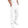 thumbnail image 1 of Boys Athletic Pants Straight Leg Open Bottom Outdoor Pants Elastic Waist Solid Color Casual Trousers for Kids Teen, 1 of 7