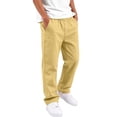 thumbnail image 1 of Boys Athletic Pants Straight Leg Open Bottom Outdoor Pants Elastic Waist Solid Color Casual Trousers for Kids Teen, 1 of 7