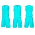 thumbnail image 1 of Boys Athletic Set 2-Piece, Sleeveless Jersey and Shorts, Green Youth Sports Uniform for Basketball Track Team, Moisture Wicking Polyester,Size 8-9T, 1 of 5