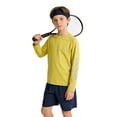thumbnail image 1 of Boys' Athletic Shirts Long Sleeve Quick Dry Undershirt Base Layer Baseball Soccer Tennis Sports Tees for Kids (9-10 Years, Green), 1 of 6