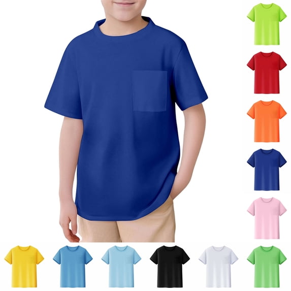 Boys' Athletic Shirts & Tees Short Sleeve Rash Guard for Boys UV Protection Baseball Shirts for Boys 10-11 Years