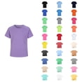 thumbnail image 1 of Boys Athletic Shirts Toddler Girls Purple Quick Dry Moisture Wicking UPF 50+ Short Sleeve Active Performance T-Shirts 4T, 1 of 4