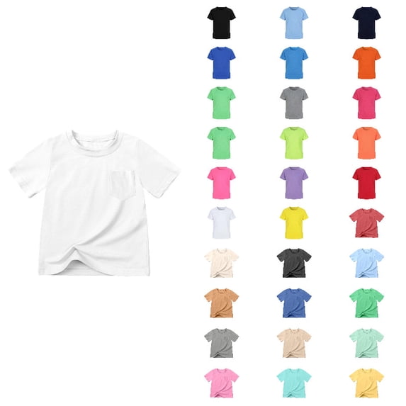 Boys Athletic Shirts Toddler Girls White Quick Dry Moisture Wicking UPF 50+ Short Sleeve Active Performance T-Shirts 6-7 Years