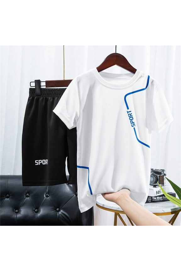 Boys Athletic Shirts, Youth Activewear Dry - Fit Tshirts for Kids, Short Sleeve Tees, Bulk Athletic Performance Clothing