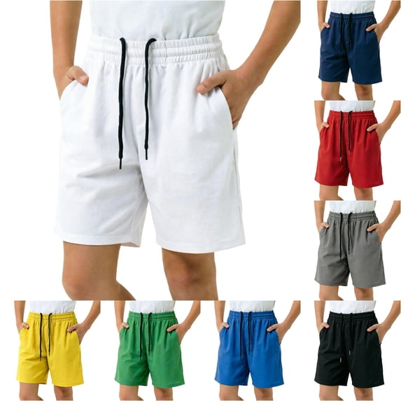 Boys Athletic Shorts Elastic Waistband Breathable Mesh Running Gym Basketball Workout Shorts Kids Summer Casual Shorts