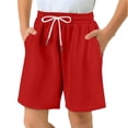 thumbnail image 1 of Boys Athletic Shorts Kids Mesh Basketball Soccer Short with Pockets, Elastic Drawstring Waist Loose Fit Quick Dry Breathable Sports Shorts for School Training Running Outdoor Play, 1 of 5