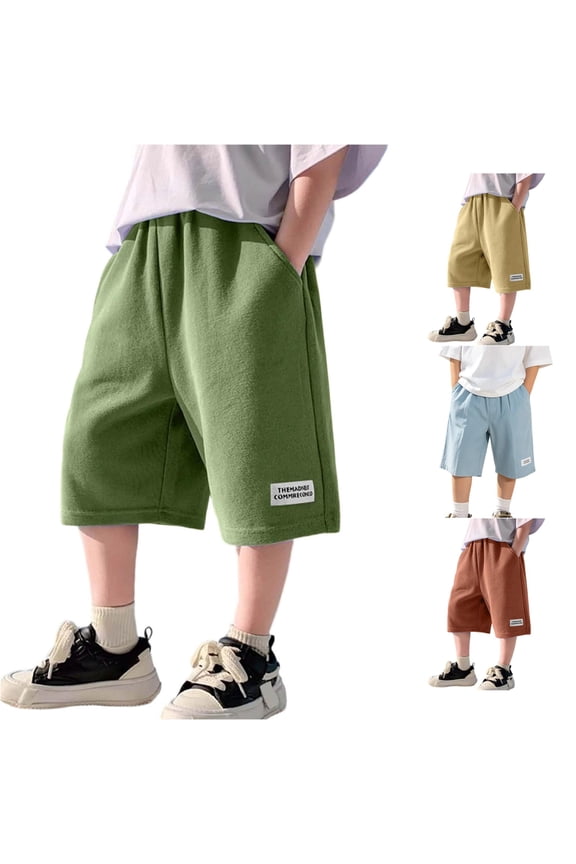 Boys Athletic Shorts for Kids and Youth Summer Casual Fashion Sportswear with Pockets Comfortable Elastic Waist Ski Training Shorts Athletic Boy Shorts Boys Athletic Shorts Size 6 Shorts Big