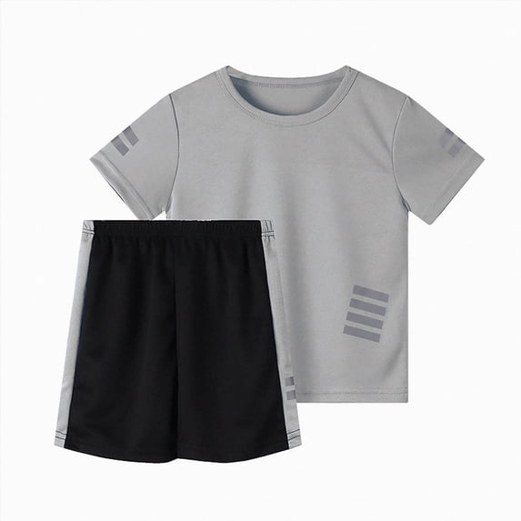 Boys Athletic Shorts Set Summer Outfits Quick Drying Sports Outfits ...