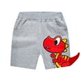 thumbnail image 1 of Boys Athletic Shorts Summer Kids Boys Stereoscopic Cartoon Dinosaur Shorts Cotton Quarter Pants Toddler Pants Grey 6 Years-7 Years, 1 of 2