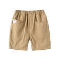 thumbnail image 1 of Boys Athletic Shorts Toddler Boys Summer Solid Color Sport Shorts Casual Thin Breathable Shorts Boys Pants Khaki 2 Years-3 Years, 1 of 1