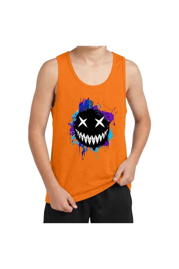 Boys Athletic Tank Tops Fashion Printed Crewneck Sleeveless Loose Shirts Summer Soft Clothes for Boys Size 3-15