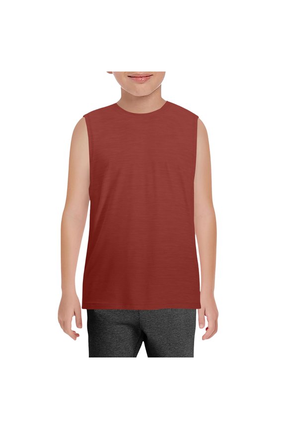 Boys Athletic Tank Tops Toddler Kids Sleeveless Crewneck Shirt Breathable Quick Dry Sports T-Shirts Workout Soccer Training