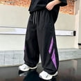 thumbnail image 1 of Boys Athletic Track Pants Teen Active Sweatpants with Side Stripes Elastic Waist Drawstring Loose Fit Casual Joggers for Running Sports Gym School Wear, 1 of 6