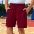 thumbnail image 1 of Boys Athletic Training Shorts Basketball Running Gym Workout Activewear for Kids Breathable Quick-Dry Casual Outdoor Sports Bottoms with Elastic WaistbandRed7-8 Years, 1 of 3