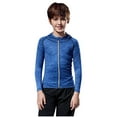thumbnail image 1 of Boys Athletic Zip Sweatshirt Long Sleeve Pullover Jacket for Kids Active Wear Workout Tops, 1 of 3