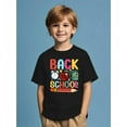 thumbnail image 1 of Boys' "Back to School" Graphic T-Shirt - Casual Crew Neck, Short Sleeve, Breathable Cotton Tee for Youngsters & Teens - Perfect for Summer, Casual Attire, Playful Print Tee | Comfortable Fit Tee, 1 of 5
