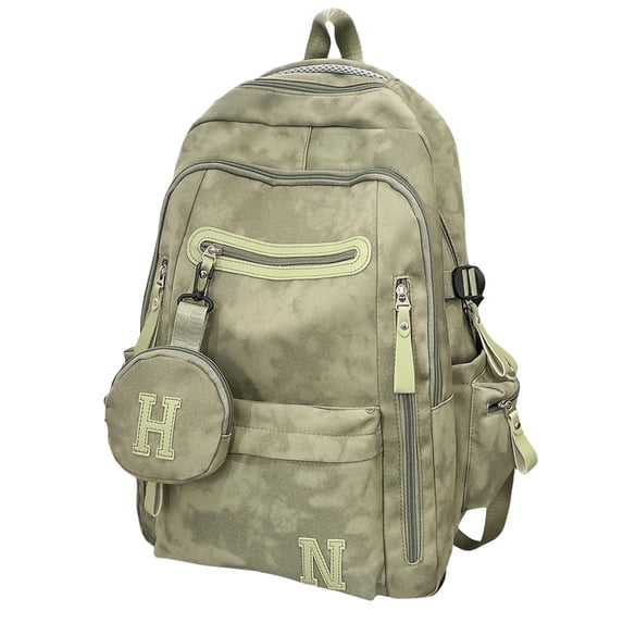 Boys Backpack Cool Large Capacity Backpack with Matching Coin Purse, Boys School Backpack for Ages 6-8 & 8-10, Sturdy Backpack for School & Travel, Green Backpack