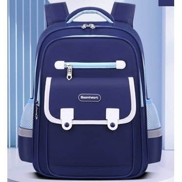 School Backpack for Boys, School Bookbag 16.5 * 12.2 * 6.3in, Large Capacity Book Bag with Compartments for Boy Kid Students Elementary School, Blue