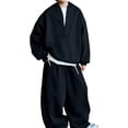 thumbnail image 1 of Boys Baggy 2 Piece Outfits Kids Quarter Zip Pullover Sweatshirt Pants Tween Fashion Athletic Tracksuit Clothing Set Clothes, 1 of 3