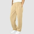 thumbnail image 1 of Boys Baggy Cargo Sweatpants Wide Leg Joggers Pockets, Elastic Waist Drawstring Straight Open Bottom Athletic Pants For Kids 5-16Y, Back To School, Birthday, Christmas Gifts #03 Khaki,140=9-10Y, 1 of 7