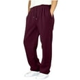thumbnail image 1 of Boys Baggy Fleece Sweatpants,Wide Leg Straight Open Bottom Pants Elastic Waist Athletic Joggers with Pockets Sweat Pant, 1 of 6