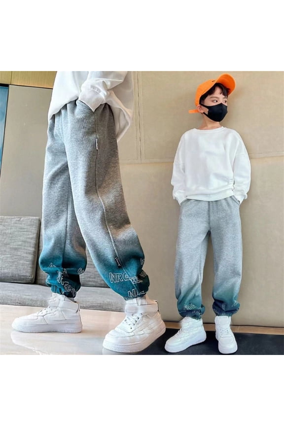 Boys Baggy Hop Jeans Loose Fit Skateboard Denim Pants Streetwear Kids Boys Pull on Denim Pants with Flap Pocket for Boys