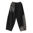 thumbnail image 1 of Boys Baggy Jeans Grey Baggy Cargo Pants High Elastic Waisted Straight with Pocket Classic Fit Pull On Boys Soccer Shorts 6-7 Years, 1 of 6