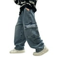 thumbnail image 1 of Boys Baggy Jeans Jogger Pants ForBoys Stretch Elastic Waist with Pocket Classic Fit Jogger Boy's Clothing 6-7 Years Boys Fashion, 1 of 8