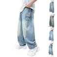 thumbnail image 1 of Boys Baggy Jeans Straight Leg Wide Leg Jeans Boys Back To School Clothes Boys' Jeans Size 5-16 Years, 1 of 6