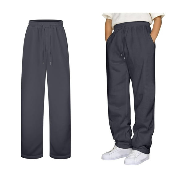 Boys Baggy Sweatpants Boys Athletic Pants Cotton Sweatpant with Pocket Drawstring Boys Uniform Pants Back To School Outfits Kid Boys Size 9-10 Years Sweatpants