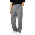 thumbnail image 1 of Boys Baggy Sweatpants Boys Straight Wide Leg Open Bottom Joggers for Kids 5-16 T, 1 of 5