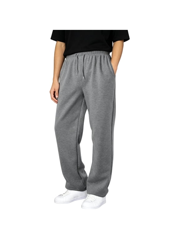 Boys Baggy Sweatpants Boys Straight Wide Leg Open Bottom Joggers for Kids 5-16 T