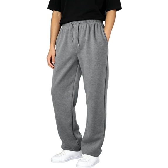 Boys Baggy Sweatpants Boys Straight Wide Leg Open Bottom Joggers for Kids 5-16 T