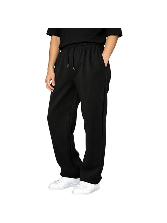 Boys Baggy Sweatpants Boys Straight Wide Leg Open Bottom Joggers for Kids 5-16 T