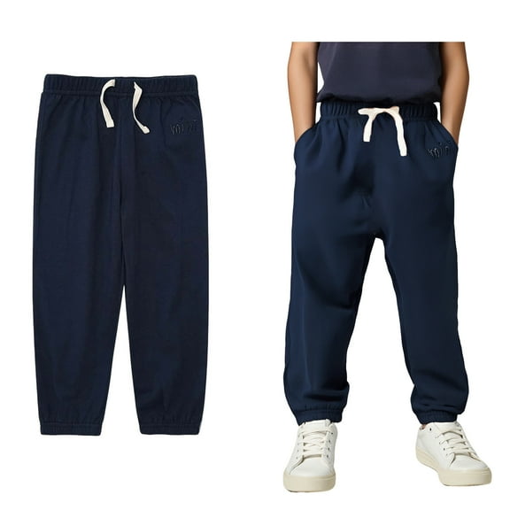 Boys Baggy Sweatpants Kids Active Joggers Pants Casual Pants Elastic Waist Wide Leg Boy Uniform Pants Back To School Outfits Kid Boys Joggers Size 3-4 Years