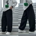 thumbnail image 1 of Boys Baggy Sweatpants Kids Athletic Pants Cotton Sweatpant with Pocket Drawstring School Uniforms for Boys Back To School Outfits for Boys Teen Boys Pants Size 12-13 Years, 1 of 9