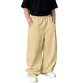 thumbnail image 1 of Boys Baggy Sweatpants Straight Leg Open Bottom Casual Joggers Pants with Pockets Fall Winter 4-15 Years, 1 of 8