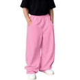 thumbnail image 1 of Boys Baggy Sweatpants Straight Leg Open Bottom Casual Joggers Pants with Pockets Fall Winter 4-15 Years, 1 of 8