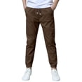 thumbnail image 1 of Boys' Baggy Sweatpants Straight Leg Open Bottom Casual Pants Elastic Waist Athletic Joggers Swea𝐭 Pants Pockets Linen Pant, 1 of 8