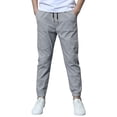 thumbnail image 1 of Boys' Baggy Sweatpants Straight Leg Open Bottom Casual Pants Elastic Waist Athletic Joggers Swea𝐭 Pants Pockets Linen Pant, 1 of 8